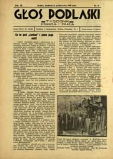 Głos Podlaski : tygodnik prawdą i pracą R. 9 (1938) nr 42