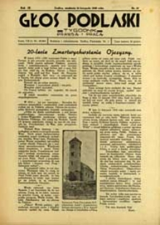 Głos Podlaski : tygodnik prawdą i pracą R. 9 (1938) nr 47