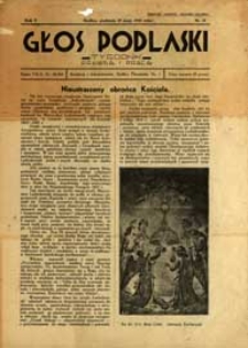 Głos Podlaski : tygodnik prawdą i pracą R. 5 (1934) nr 21