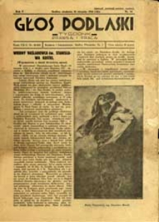 Głos Podlaski : tygodnik prawdą i pracą R. 5 (1934) nr 34