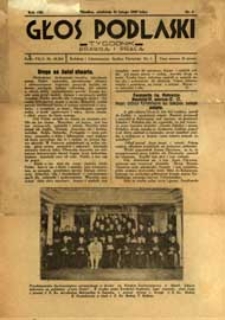 Głos Podlaski : tygodnik prawdą i pracą R. 8 (1937) nr 8