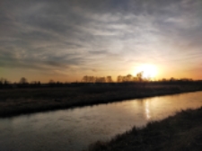 Rzeka Krzna w Białej Podlaskiej - 1 stycznia 2023 r. [fotografia]