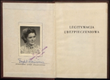 Legitymacja ubezpieczeniowa Stanisławy Frydel
