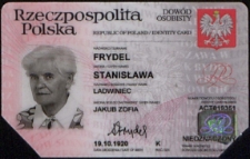Dowód osobisty Stanisławy Frydel