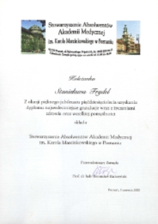 Jublileusz pięćdziesięciolecia uzyskania dyplomu Stanisławy Frydel