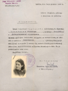 Świadectwo zdolności na materialistę Stanisławy Ladwiniec