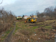 Porządkowanie terenu dawnego Wojewódzkiego Szpitala Zespolonego w Białej Podlaskiej - 24 marca 2023 r. [fotografia]