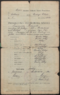 Świadectwo ukończenia szkoły Franciszka Krzywdy - 1931/1932