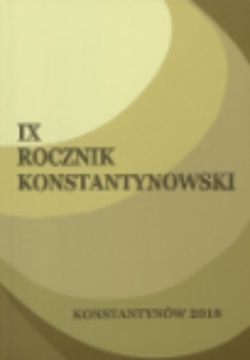 Rocznik Konstantynowski T. 9 (2018)