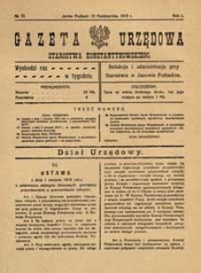 Gazeta Urzędowa Starostwa Konstantynowskiego R.1 (1919) nr 10