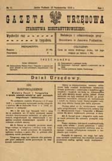 Gazeta Urzędowa Starostwa Konstantynowskiego R.1 (1919) nr 11
