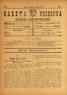 Gazeta Urzędowa Starostwa Konstantynowskiego R.1 (1919) nr 17