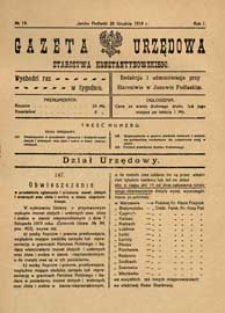 Gazeta Urzędowa Starostwa Konstantynowskiego R.1 (1919) nr 19