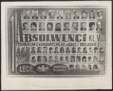 Absolwenci Technikum Ekonomicznego w Białej Podlaskiej, kl. V, 1965/1966 [fotografia]