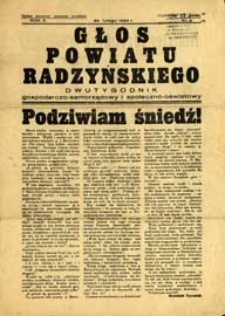 Głos Powiatu Radzyńskiego : dwutygodnik gospodarczo-społeczno-oświatowy R. 10 (1934) nr 4
