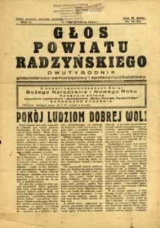Głos Powiatu Radzyńskiego : dwutygodnik gospodarczo-społeczno-oświatowy R. 10 (1934) nr 19-20