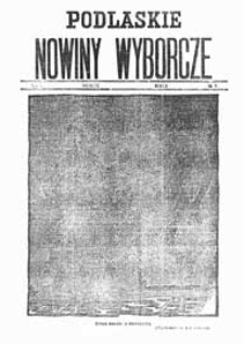 Podlaskie Nowiny Wyborcze R. 1 (1922) nr 9