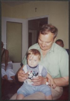 Józef Polkowski z wnuczką [fotografia]