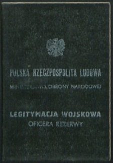 Legitymacja wojskowa oficera rezerwy Stanisławy Frydel