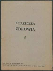 Książeczka zdrowia mgr. Stanisławy Frydel
