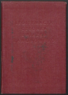 Legitymacja przynależności Stanisława Frydla do Związku Zawodowego Pracowników Kolejowych