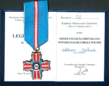 Order Stulecia Odzyskania Niepodległości przez Polskę Waldemara Bałkowca