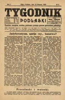 Tygodnik Podlaski : Niezależne czasopismo narodowe, poświęcone żywotnym sprawom społeczeństwa podlaskiego R. 1 (1922) nr 3
