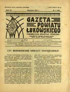 Gazeta Powiatu Łukowskiego : miesięcznik oświatowo-społeczno-gospodarczy R. 4 (1931) nr 7 (36)