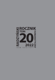 Radzyński Rocznik Humanistyczny T. 20 (2022)