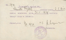 Świadectwo chrztu Stanisława Frydla