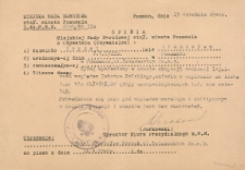 Opinia Miejskiej Rady Narodowej o moralności, przynależności politycznej obywatela Stanisława Frydla w czasie okupacji