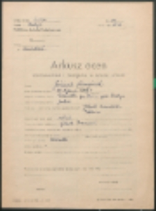 Arkusz ocen sprawowania i postępów w nauce ucznia. (Jóźwik, Franciszek)