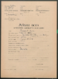 Arkusz ocen sprawowania i postępów w nauce ucznia. (Semeniuk, Maria)