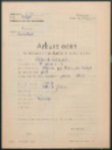 Arkusz ocen sprawowania i postępów w nauce ucznia. (Oleksiuk, Zuzanna)