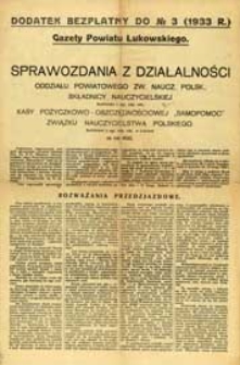 Gazeta Powiatu Łukowskiego : dwutygodnik oświatowo-społeczno-gospodarczy R. 6 (1933) dod. do nr 3