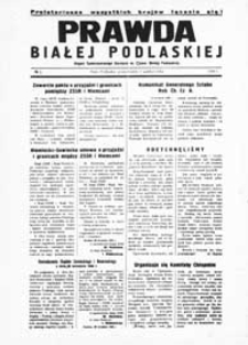 Prawda Białej Podlaskiej : organ Tymczasowego Zarządu m. i pow. Białej Podlaskiej R. 1 (1939) nr 2