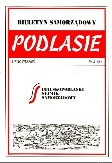 Podlasie : biuletyn samorządowy R. 2 (1996) nr 4 (8)