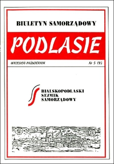 Podlasie : biuletyn samorządowy R. 2 (1996) nr 5 (9)