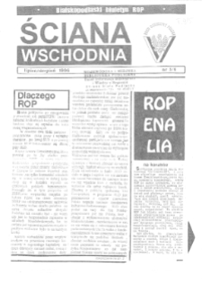 Ściana Wschodnia : Biuletyn Bialskopodlaskiego Zarządu Okręgu Ruchu Odbudowy Polski (1996) nr 5-6