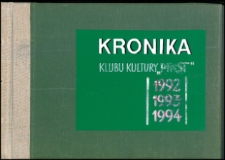 Kronika Klubu Kultury "Piast" w Białej Podlaskiej 1992-1994