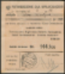 Potwierdzenie dla wpłacającego