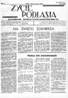 Życie Podlasia: pismo społeczno-gospodarcze R. 4 (1937) nr 33 (172)
