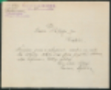 Kierownictwo Publ. Szkoły Pow. w Zasiadkach. No 34/30 w sprawie zakupu wiadra.