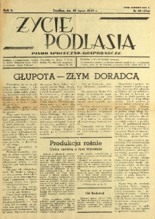 Życie Podlasia: pismo społeczno-gospodarcze R. 6 (1939) nr 20 (254)