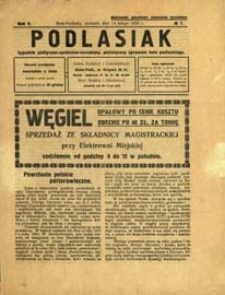 Podlasiak : tygodnik polityczno-społeczno-narodowy, poświęcony sprawom ludu podlaskiego R. 5 (1926) nr 7