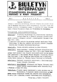 Biuletyn Informacyjny Stowarzyszenia Żołnierzy Armii Krajowej w Białej Podlaskiej Nr 4 (1990)