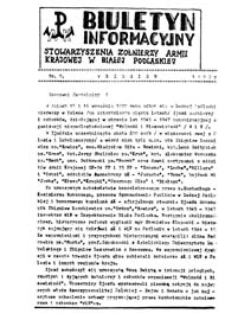 Biuletyn Informacyjny Stowarzyszenia Żołnierzy Armii Krajowej w Białej Podlaskiej Nr 5 (1990)