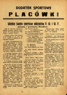 Placówka : tygodnik podlaski R. 3 (1928) dodatek sportowy do nr 25 z 22 VI