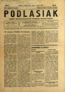 Podlasiak : tygodnik polityczno-społeczno-narodowy, poświęcony sprawom ludu podlaskiego R. 10 (1931) nr 16
