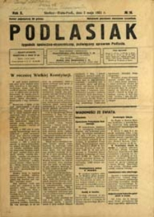 Podlasiak : tygodnik polityczno-społeczno-narodowy, poświęcony sprawom ludu podlaskiego R. 10 (1931) nr 16